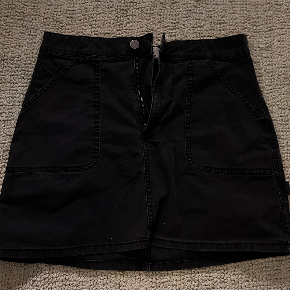 black/grey jean skirt